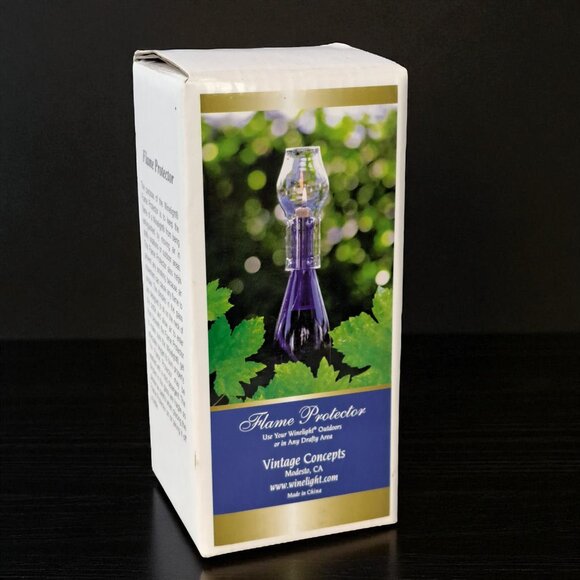 NEW Vintage Concepts Flame Protector Clear Glass Winelight Flame Protector - Picture 1 of 7